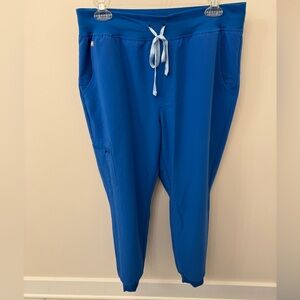 Figs Women’s Large Royal Blue Zamora Jogger Scrub Pants High Waisted